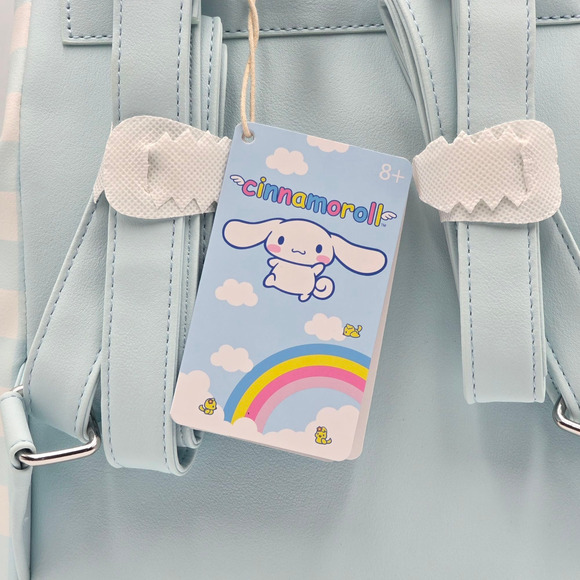 Loungefly Sanrio Cinnamoroll Daisy Gingham Blue Slouch Mini Backpack Bag New - Picture 5 of 6